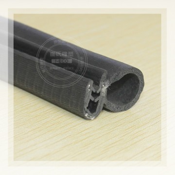 鋼絲編織密封條，夾鈑金橡膠防撞條，機械設備防撞條